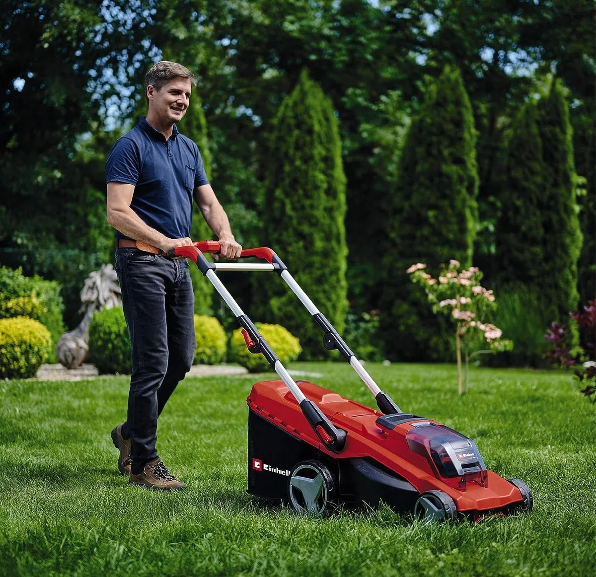 Einhell Ge-Cm 36/41 Li-Solo Kosiarka do Trawy, Czarny/Czerwony, 41 cm