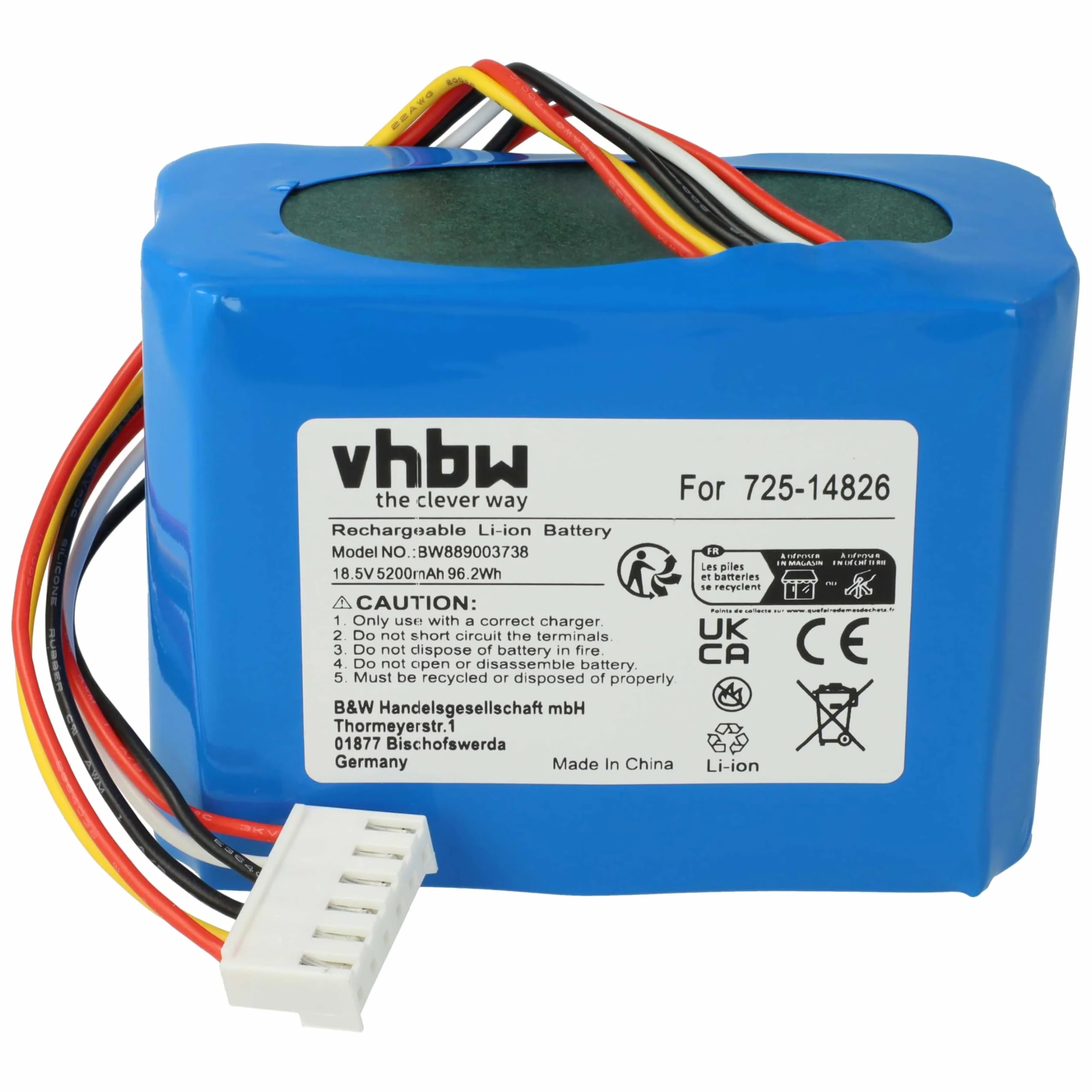 vhbw Akumulator kompatybilny z Robomow 1000 PRO 2000 PRO RK 1000 2000 5200 mAh 18,5 V Li-Ion