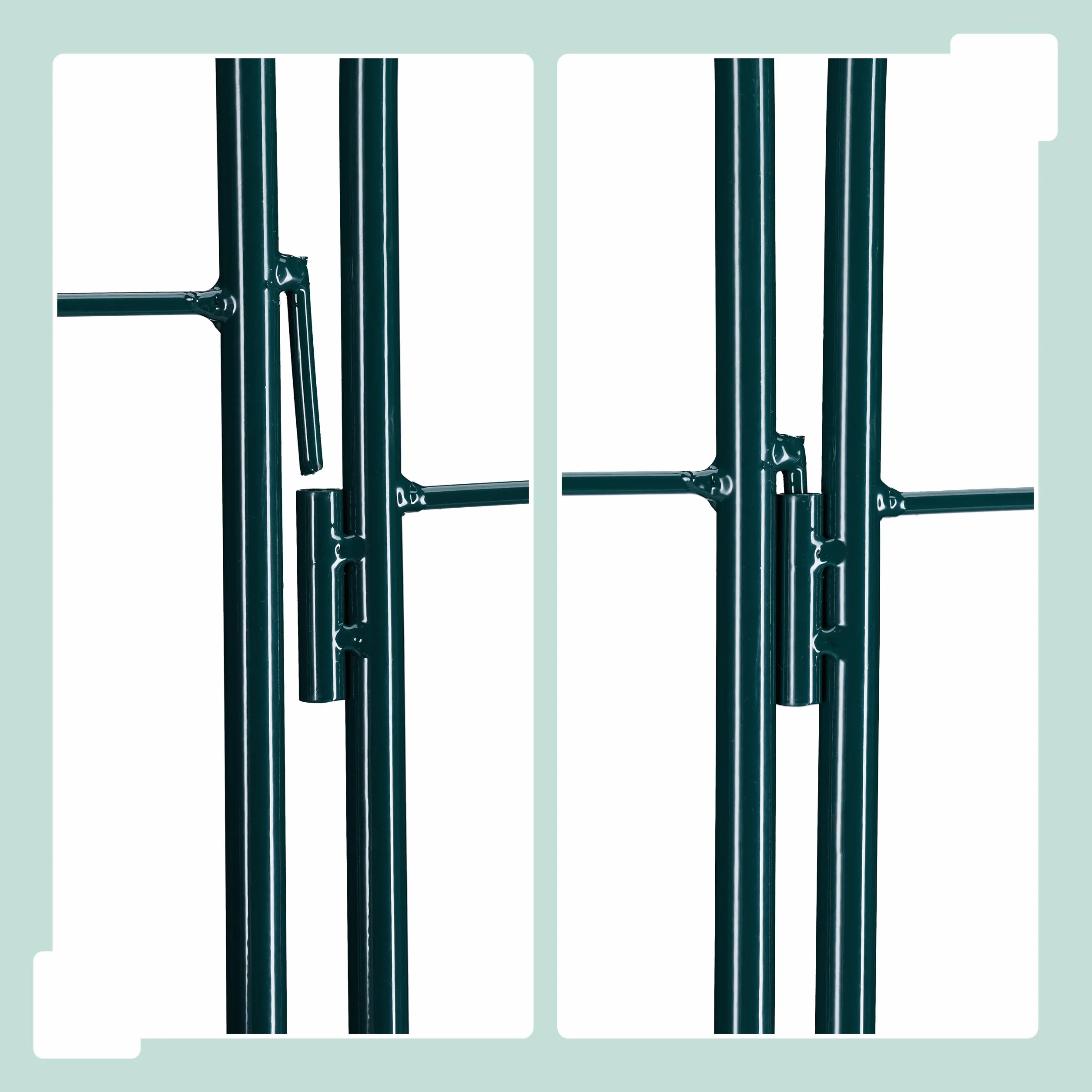 Relaxdays Kratka do roślin pnących, zestaw 2 sztuk, metal, 180 x 50 cm, kratka do roślin pnących, łukowaty kształt, do wbijania, ciemnozielona