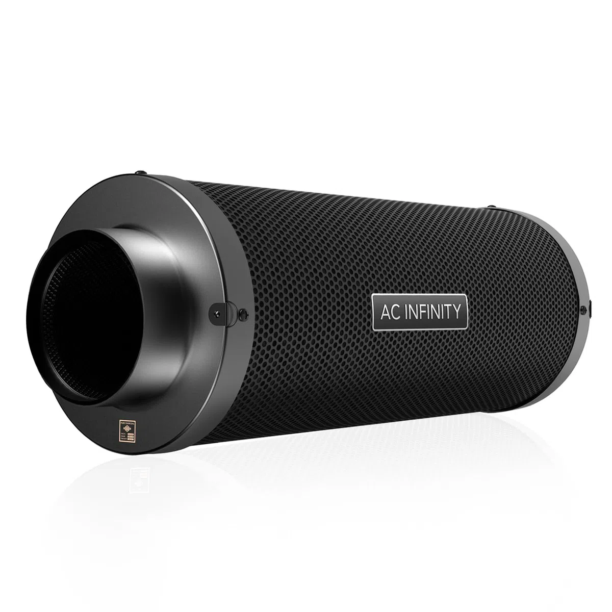 AC Infinity Filtr Air Carbon XL 20 cm, z wysokiej jakości australijskim węglem drzewnym Virgin, filtrem wstępnym i wieszakami linowymi, odwracalna szczotka zapachowa z kołnierzem pasuje do wentylatora