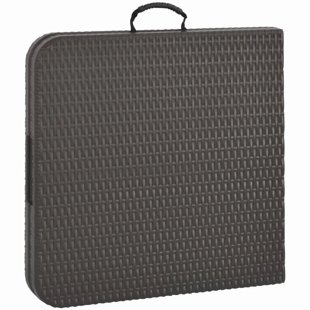 vidaXL Składany stół ogrodowy brązowy 120x60x74 cm HDPE