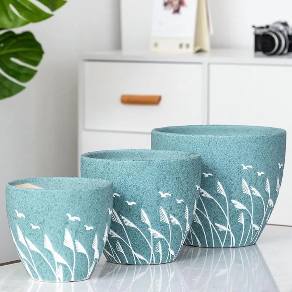 Doniczka Doniczka Ceramiczna Duża Nordycka Prosta Kreatywna Dom Salon Dom Zielona Roślina Doniczka Wazon Doniczki -A||Duża,