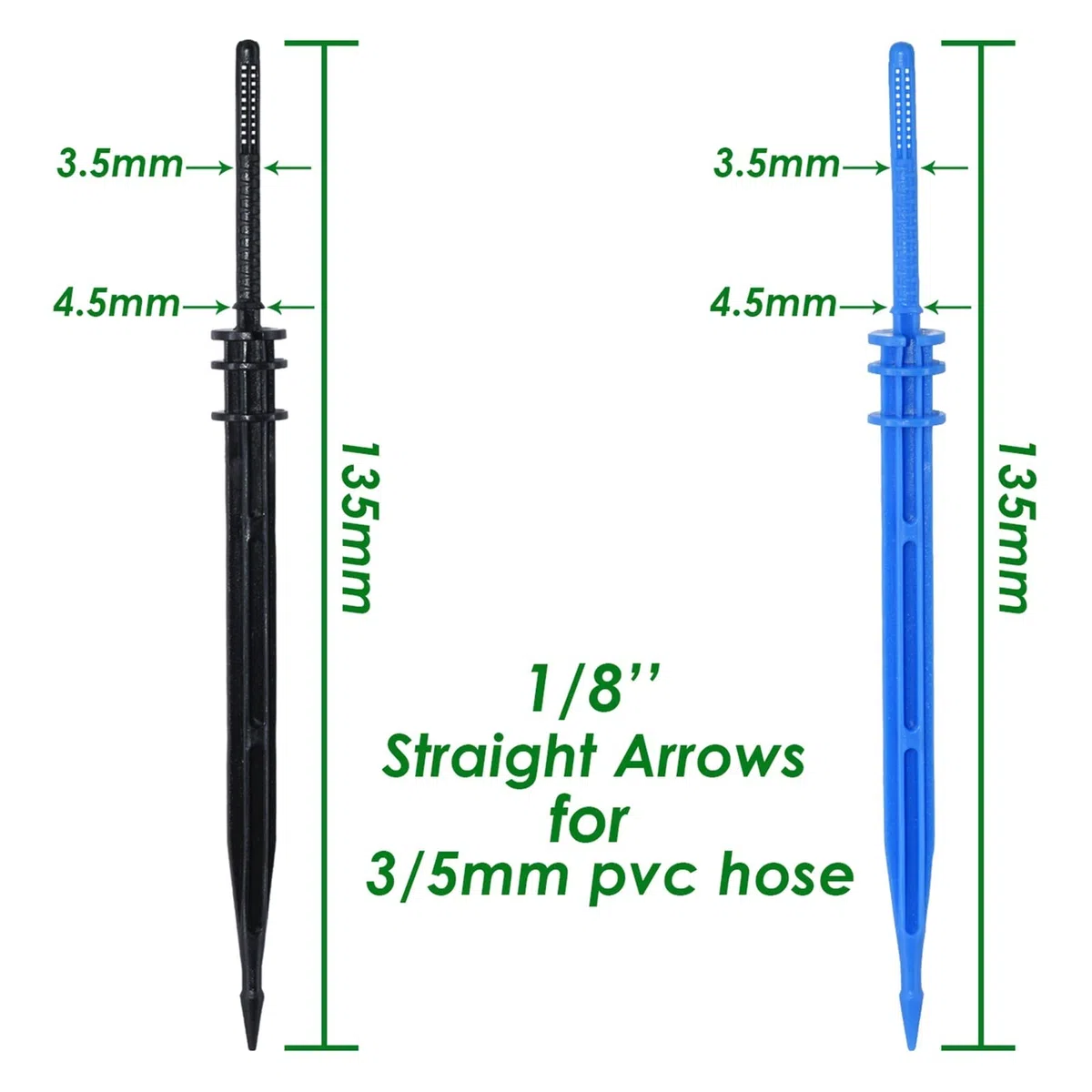 Zestaw do nawadniania kropelkowego 8 l nawadnianie kropelkowe 4-kierunkowa prosta strzałka kroplująca 3/5 mm wąż ogrodowy system nawadniania zestaw do szklarni 5-50 zestawów (kolor: KSL01-KIT123-2L-10M)