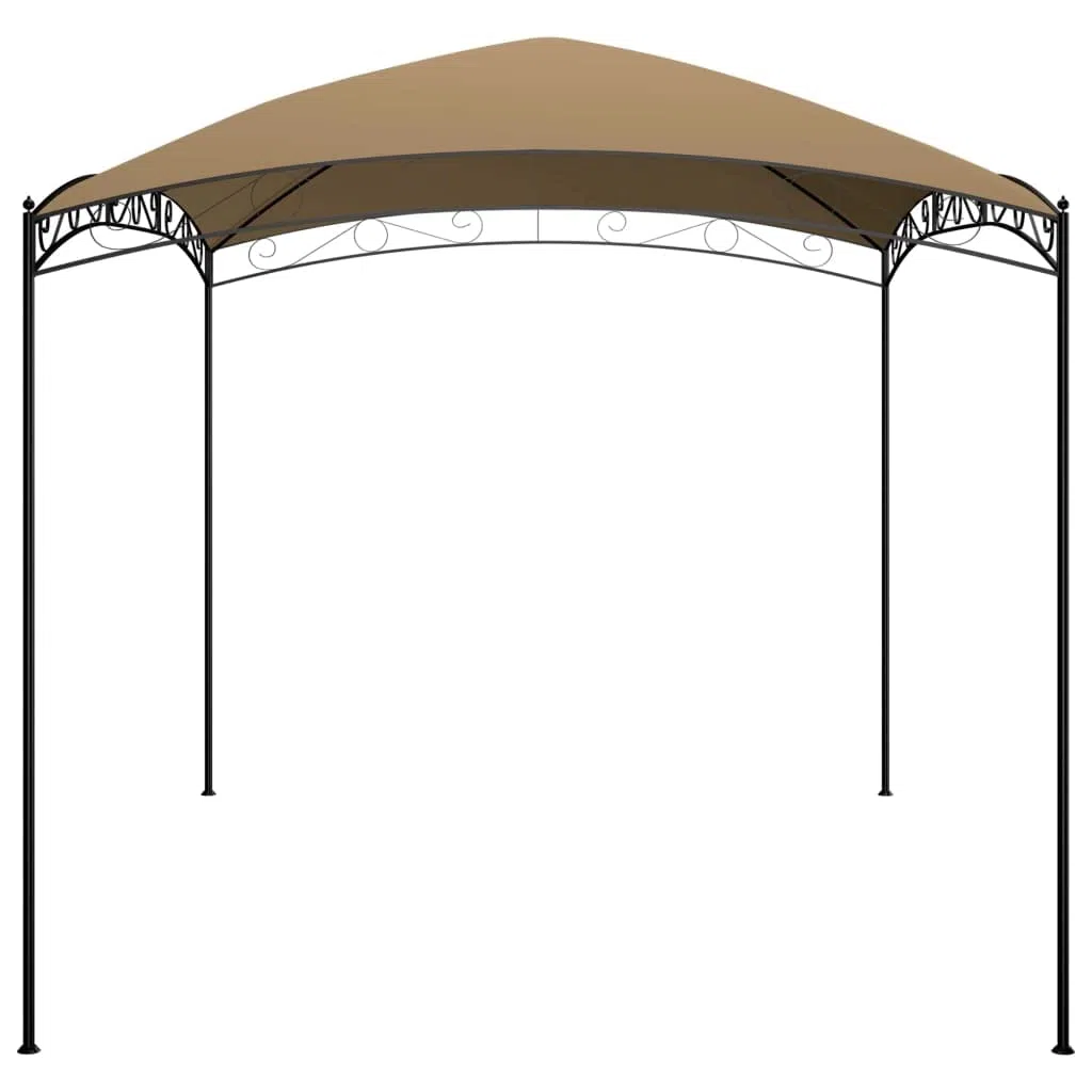 Pawilon 3 x 4 x 2,65 m, kolor taupe ze stalową ramą, dach poliestrowy 180 g/m², pawilon ogrodowy na imprezę w ogrodzie, taras, kemping, wesele, grillowanie, imprezę i uroczystości