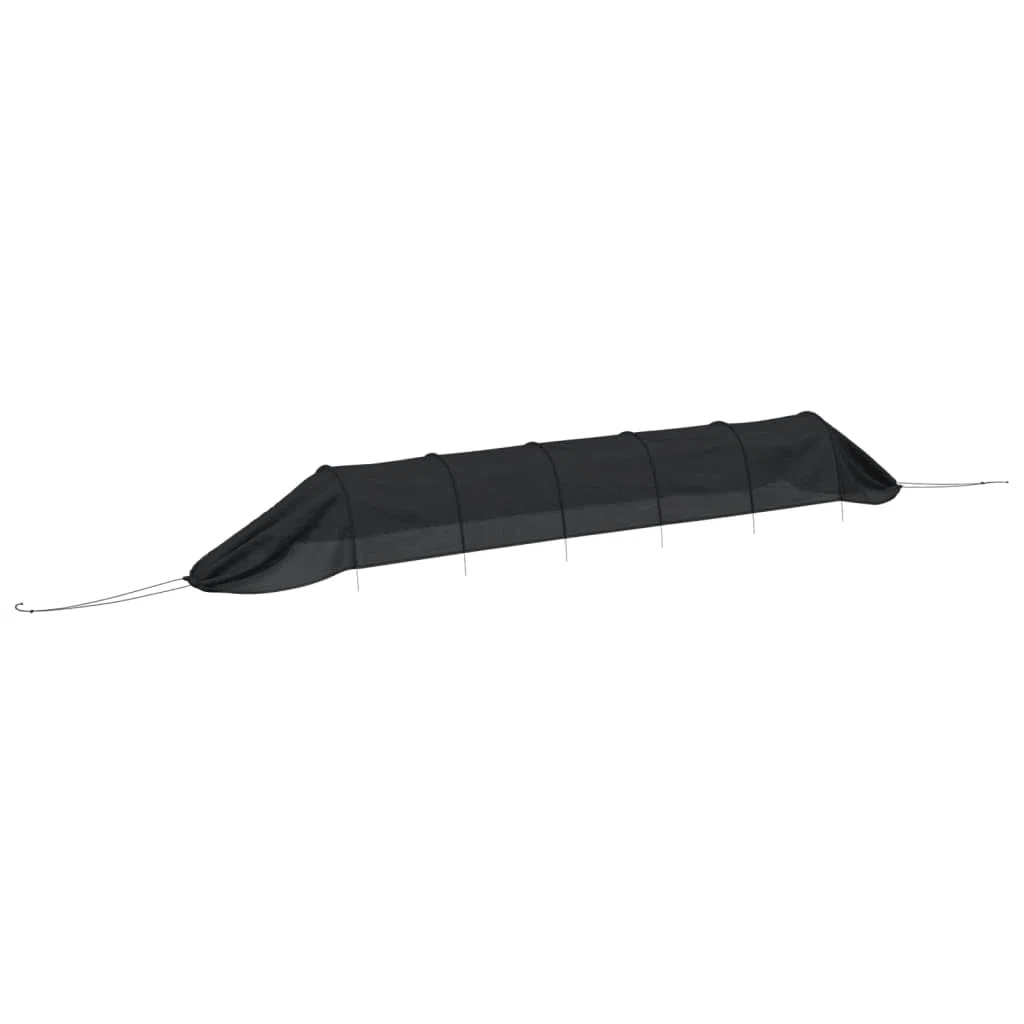 Tunel ogrodowy z czarnej siatki 300 x 50 x 48,5 cm, stal i polietylen, tunel na rośliny warzywne z 6 metalowymi nitkami i dwoma zatyczkami, chroni uprawy przed owadami