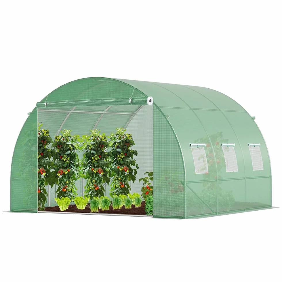 VOUNOT Szklarnia foliowa na zimę, tunel foliowy, 3 x 3 x 2 m, 9 m²
