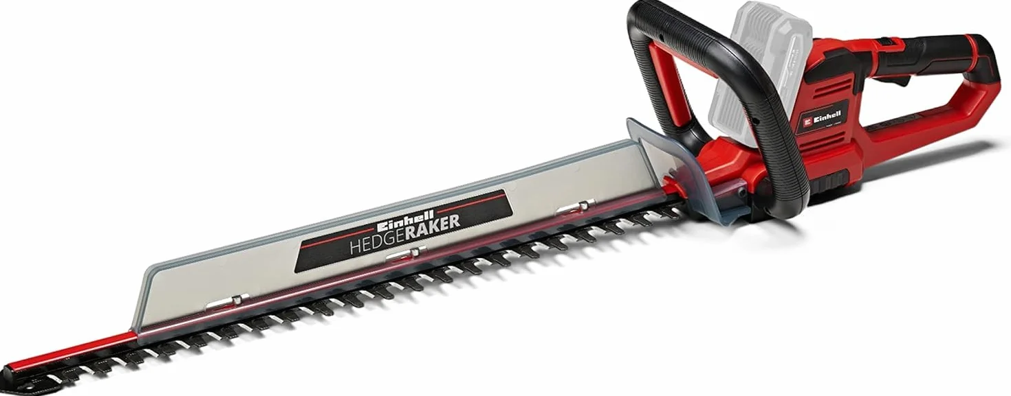 Einhell Akumulatorowe nożyce do żywopłotu GE-CH 18/60 Li-Solo Power X-Change (Li-ion, 18 V, długość ostrza 67 cm, długość cięcia 60 cm, metalowa przekładnia, bez akumulatora i ładowarki)
