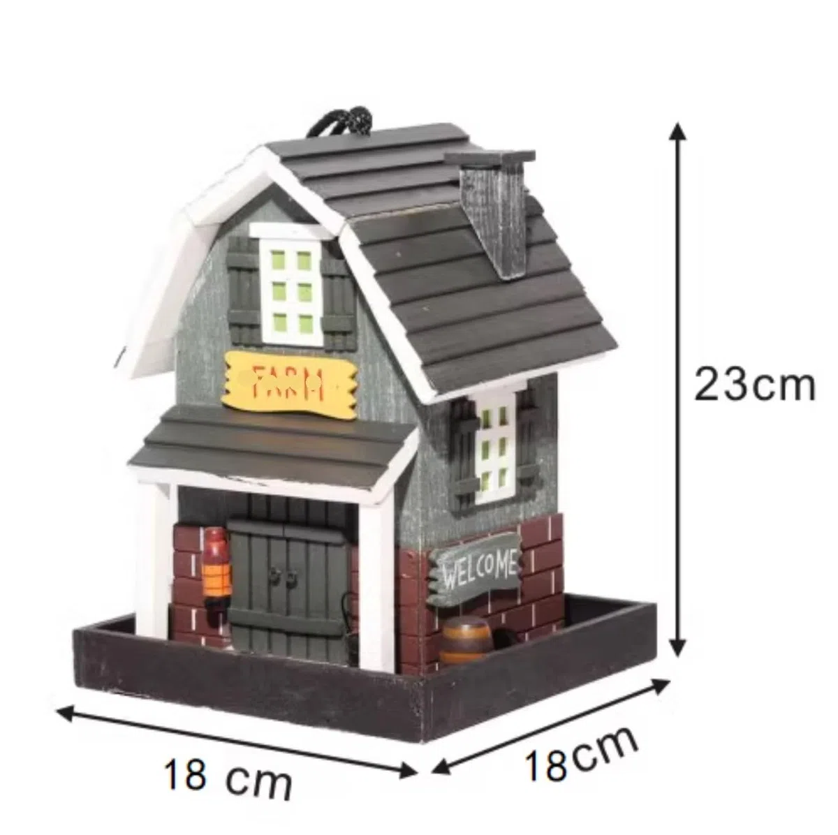 Karmnik dla Dzikich Ptaków Bird Feeder Drewniany Karmnik Dla Ptaków Trwała Wisząca Willa Typ Dzikiego Karmnika Prezenty Do Dekoracji Na Zewnątrz Wróbli