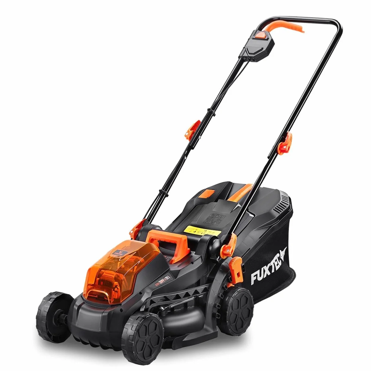 Kosiarka akumulatorowa FUXTEC 40V (2x20V) E1RM20 z akumulatorem litowo-jonowym 2x20V 2Ah i podwójna ladowarka - szerokosc koszenia 33 cm, zmienna wysokosc koszenia