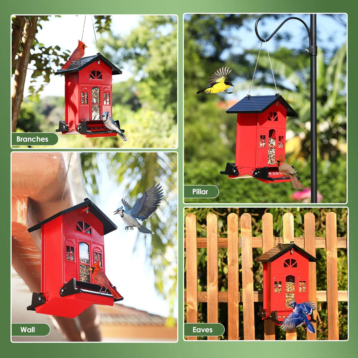Birdkiss Karmnik dla ptaków, czerwony