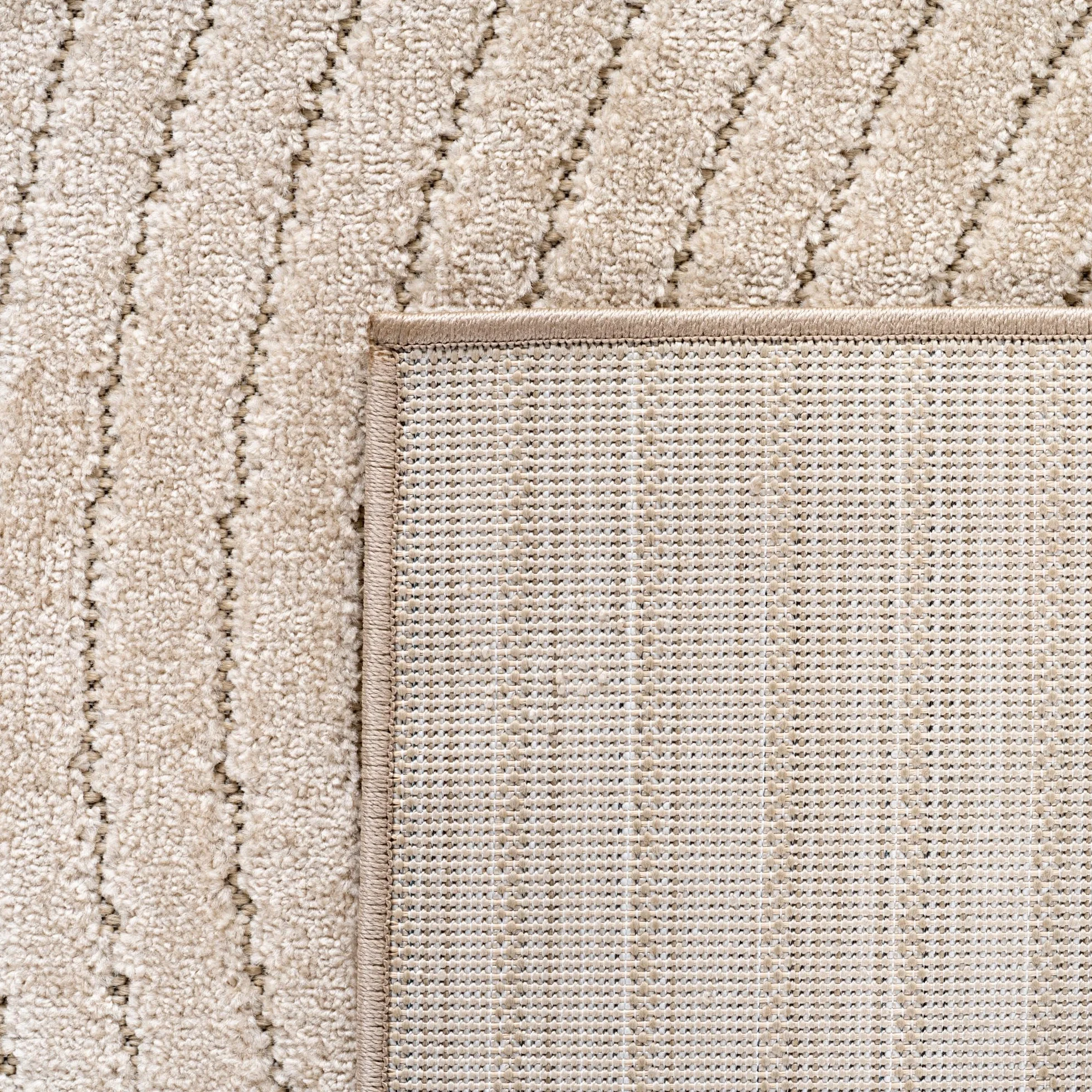 Carpetsale24 Dywan 280x370 cm XXL Beżowy, Krótkowłosy z Efektem 3D Wysoki-Niski, Wzór Boho Skandynawski, do Dużych Wnętrz lub na Balkon