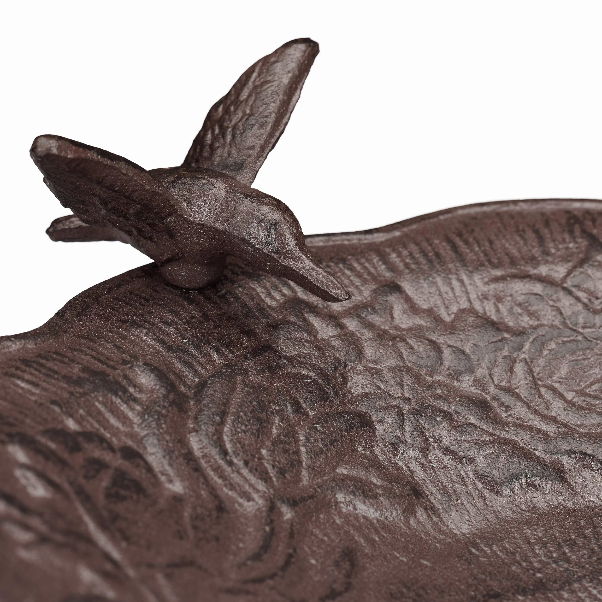 Relaxdays Poidło dla ptaków żeliwne ze stojakiem antyczny design wysokość 74,5 cm brązowe
