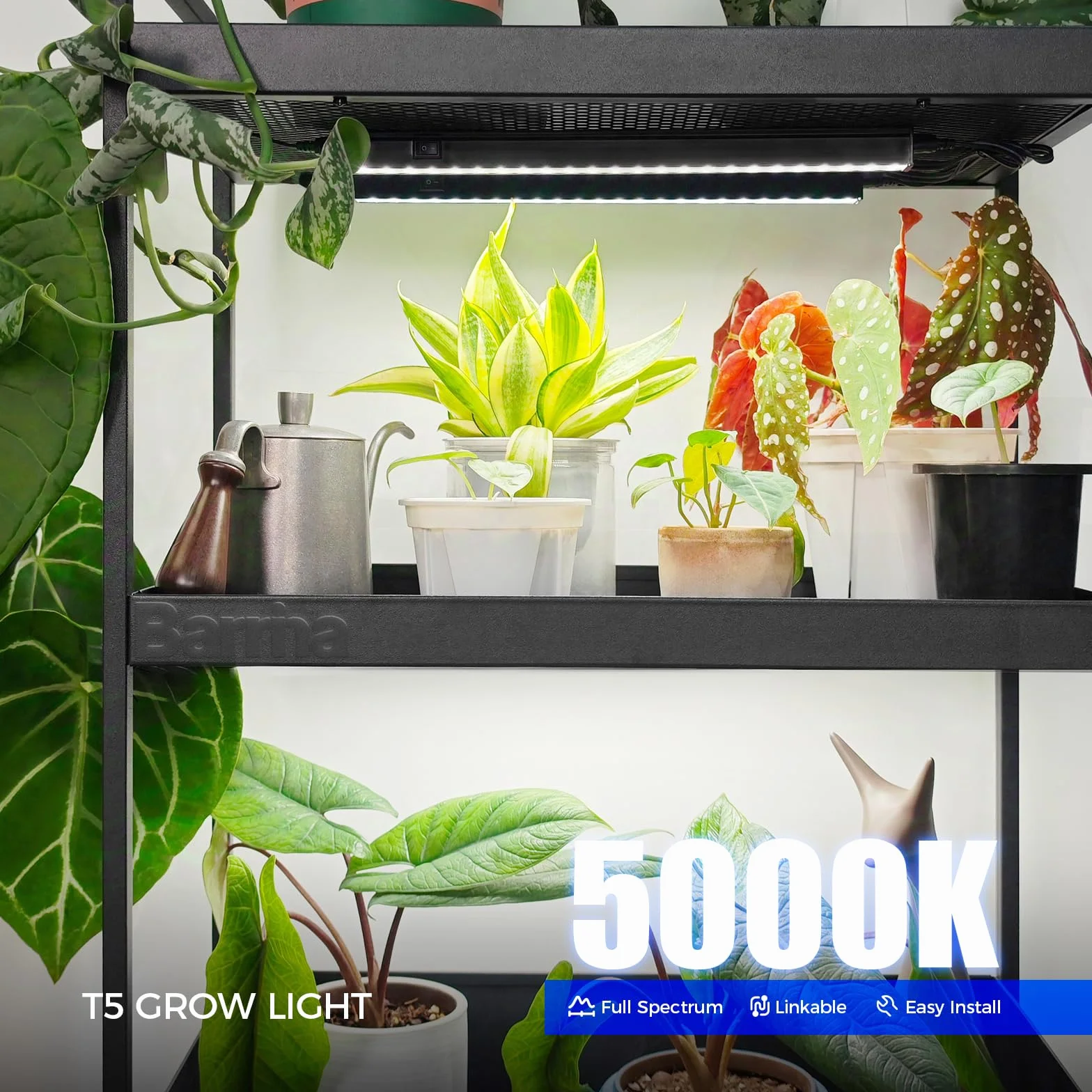 Barrina T5 LED Lampa do Roślin, 5000K, 29cm, Pełne Spektrum, Zestaw 6 szt