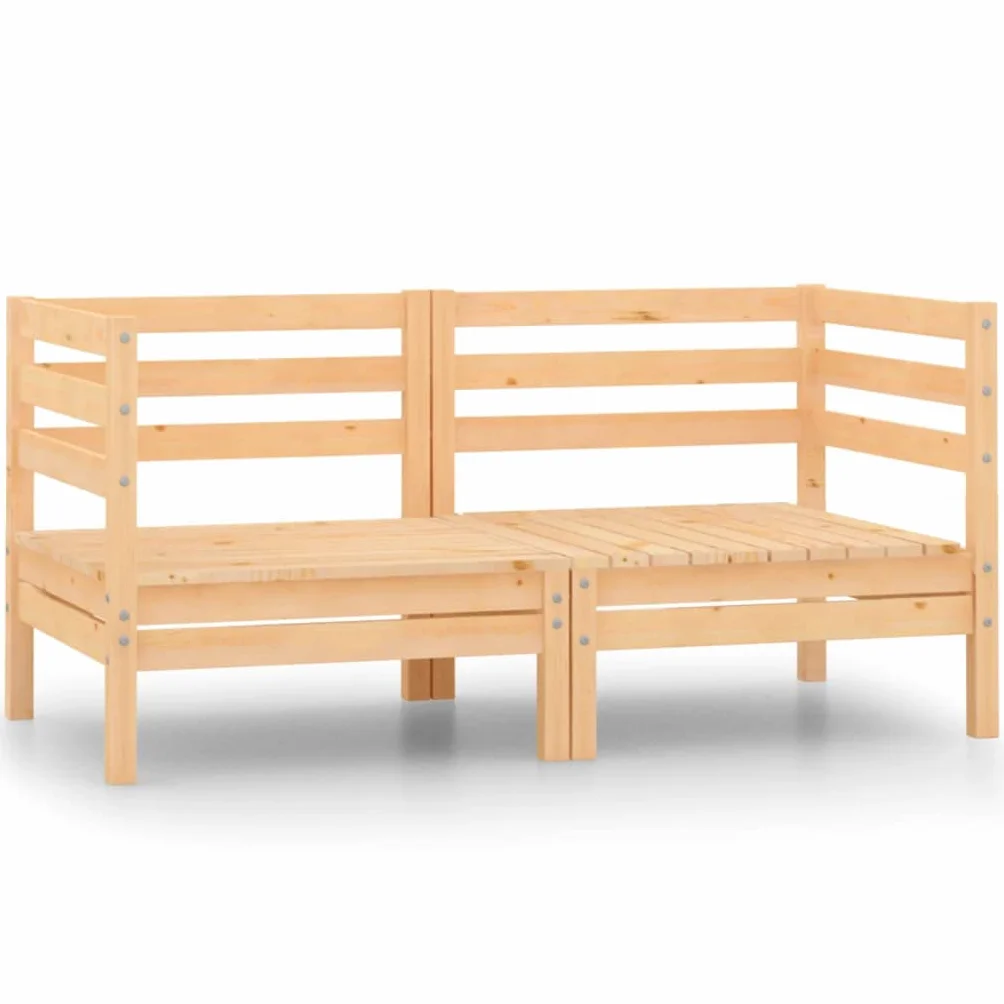 vidaXL 2-osobowa sofa ogrodowa, lite drewno sosnowe