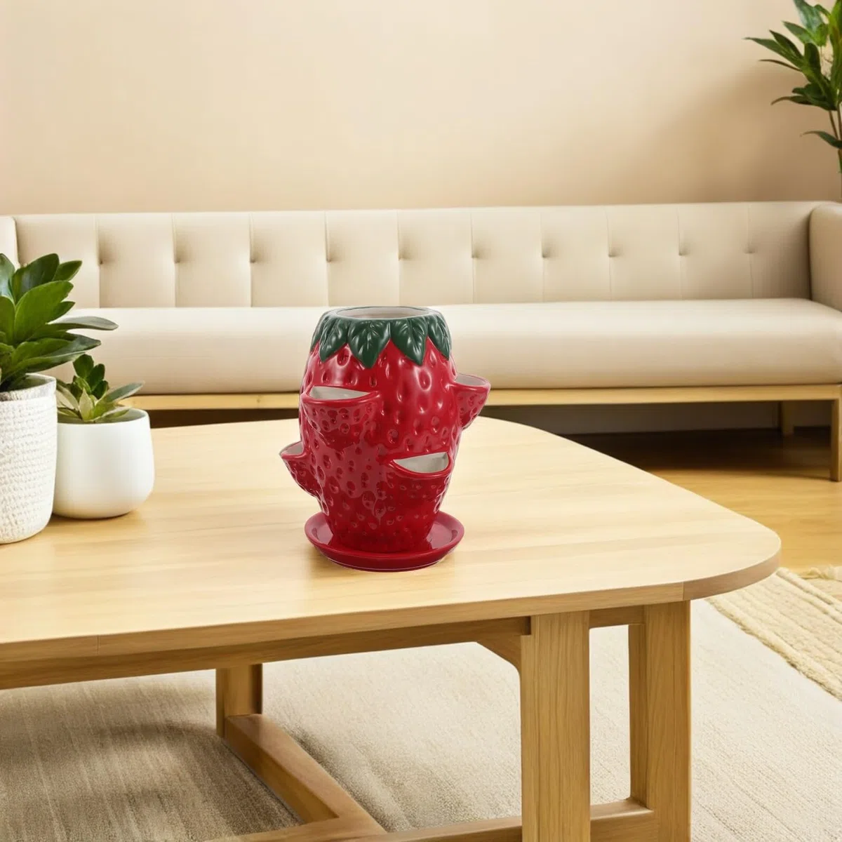 Yardenfun okrągłe doniczki ogrodowe doniczka do storczyków doniczka w stylu retro doniczki szkółkarskie z otworami Pojemnik na rośliny kwiatowe Red