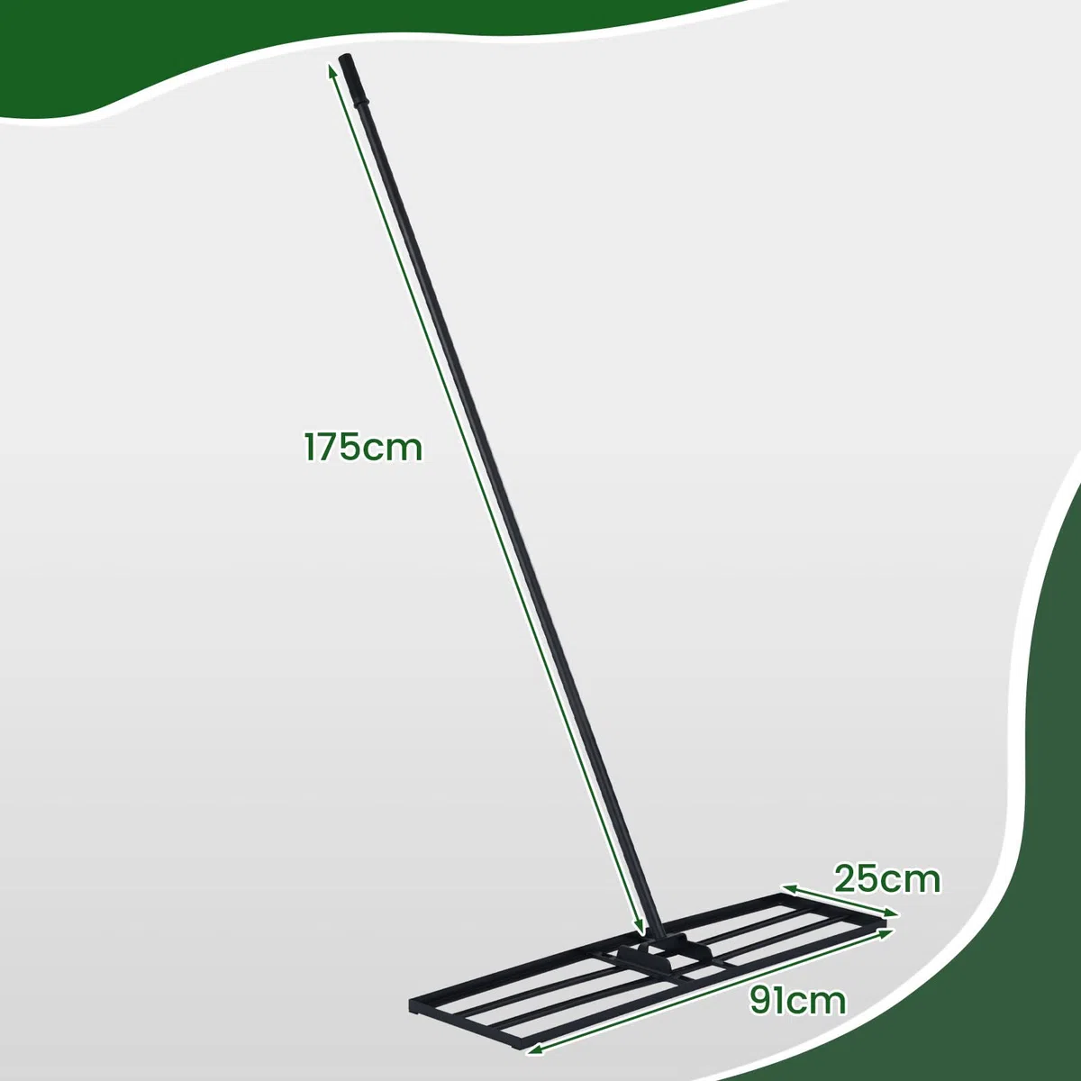 Grabie aluminiowe TANGZON 91 cm z trzonkiem o długości 174 cm