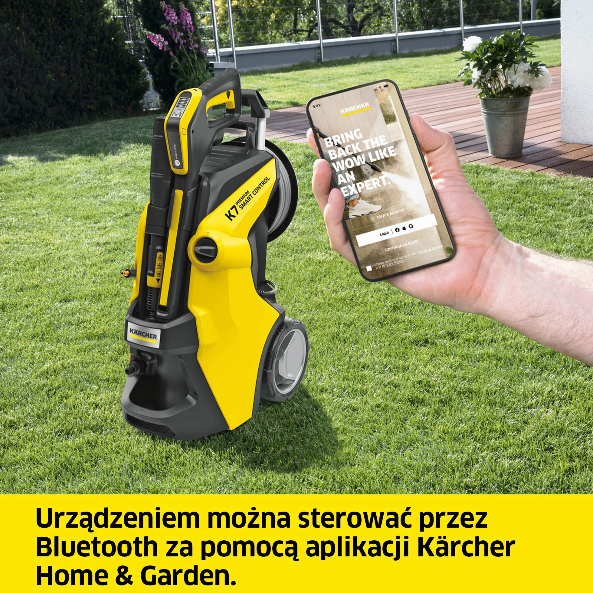Kärcher Myjka ciśnieniowa K 7 Premium Smart Control Flex, ciśnienie: maks. 180 bar, przepływ: 600 l/h, powierzchnia: 60 m²/h, filtr wody, waga: 17,9 kg, wąż ciśnieniowy Flex, dysza Multi Jet