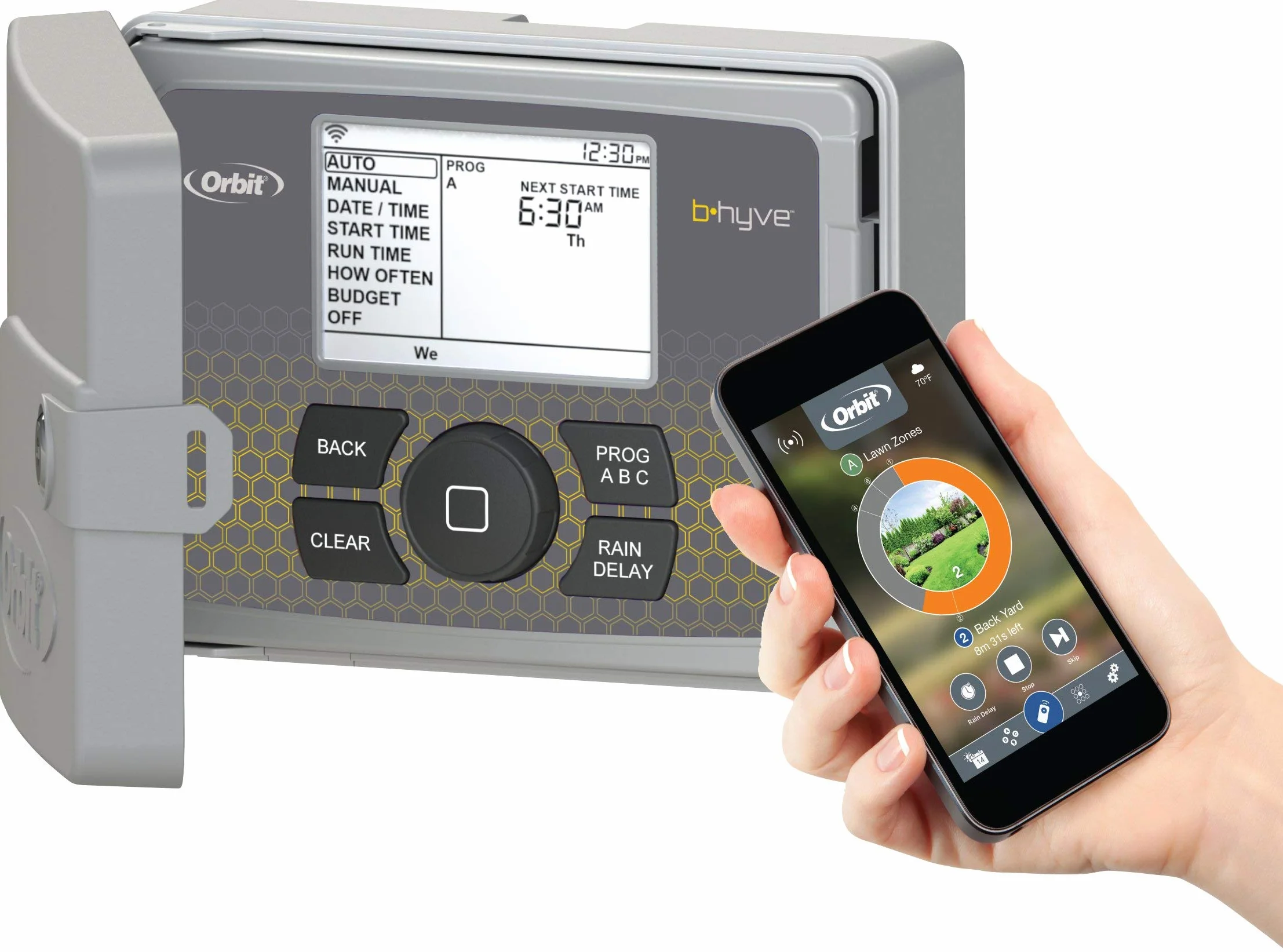 Orbit B Hyve Smart Zraszacz WiFi 9x24x22 cm