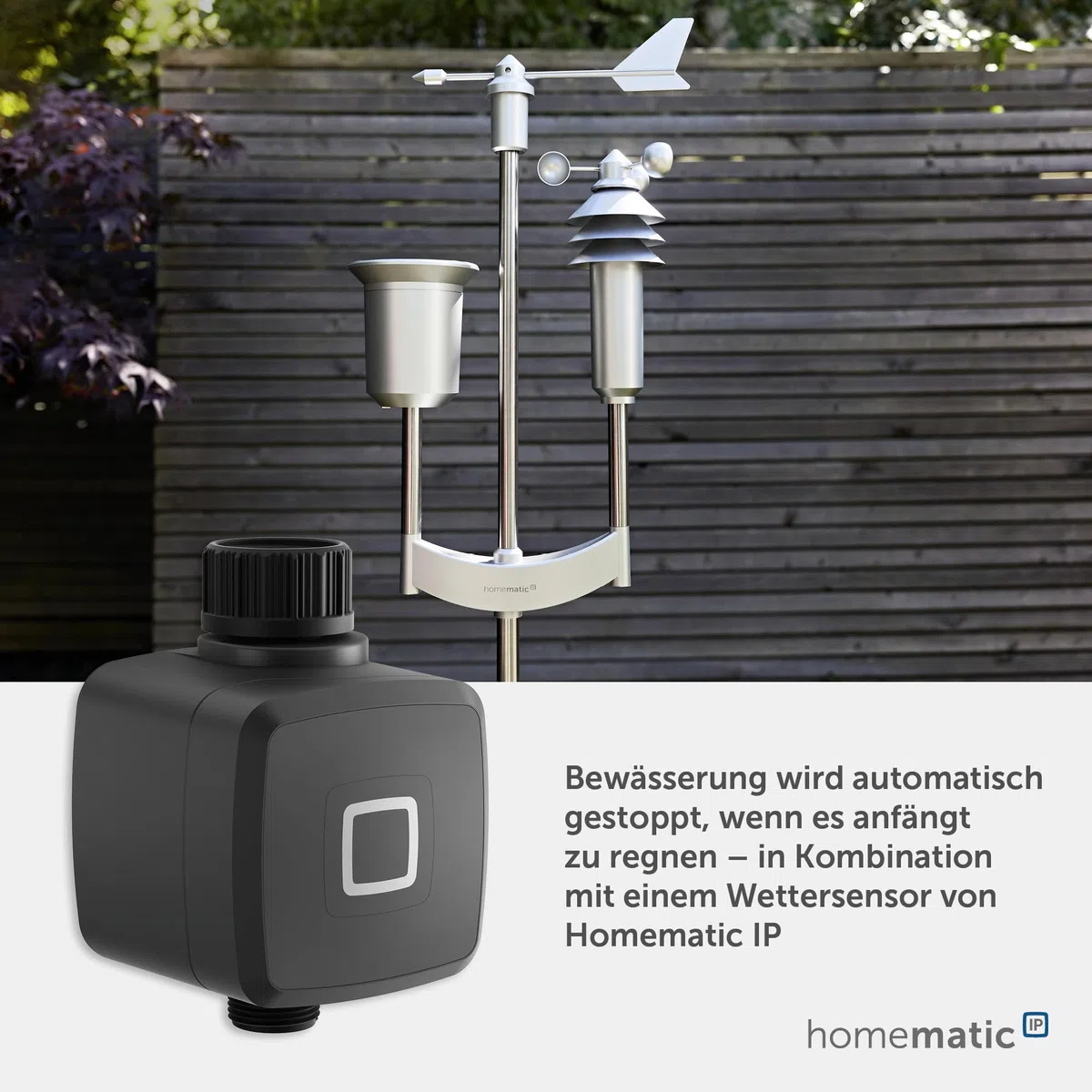 Homematic IP 162114A0 inteligentny system nawadniania, inteligentny komputer nawadniający, sterowany za pomocą aplikacji, inteligentne nawadnianie