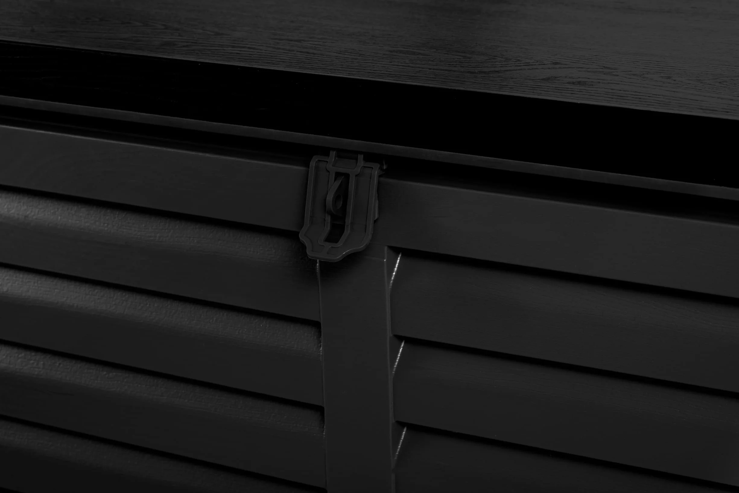 Skrzynia Ogrodowa 390 l 143,5 x 57 x 53,5 cm Czarna Tworzywo Sztuczne