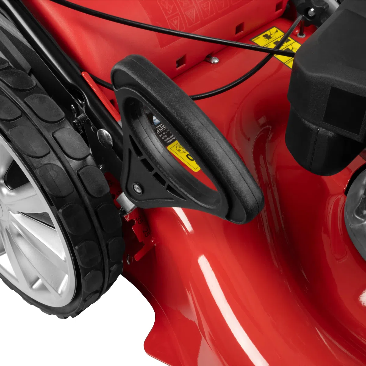 Güde Kosiarka Big Wheeler 554.3 R (silnik 4-suwowy 3,7/5,03 (kW/PS), sprawdzona pod kątem GS, szerokość cięcia 55 cm, worek na trawę 65 l, 6-stopniowa regulacja wysokości koszenia, napęd na tylne