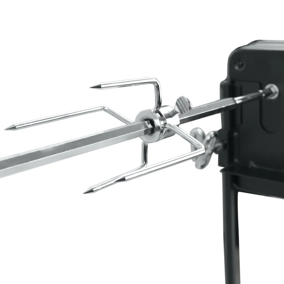BBQ-Toro Zestaw szpikulców do grilla 90 cm | z 2 igłami do mięsa | na kemping, wycieczkę, ognisko i wiele innych | rożen obrotowy do grilla gazowego, obrotowych szpikulców z silnikiem | elektryczny