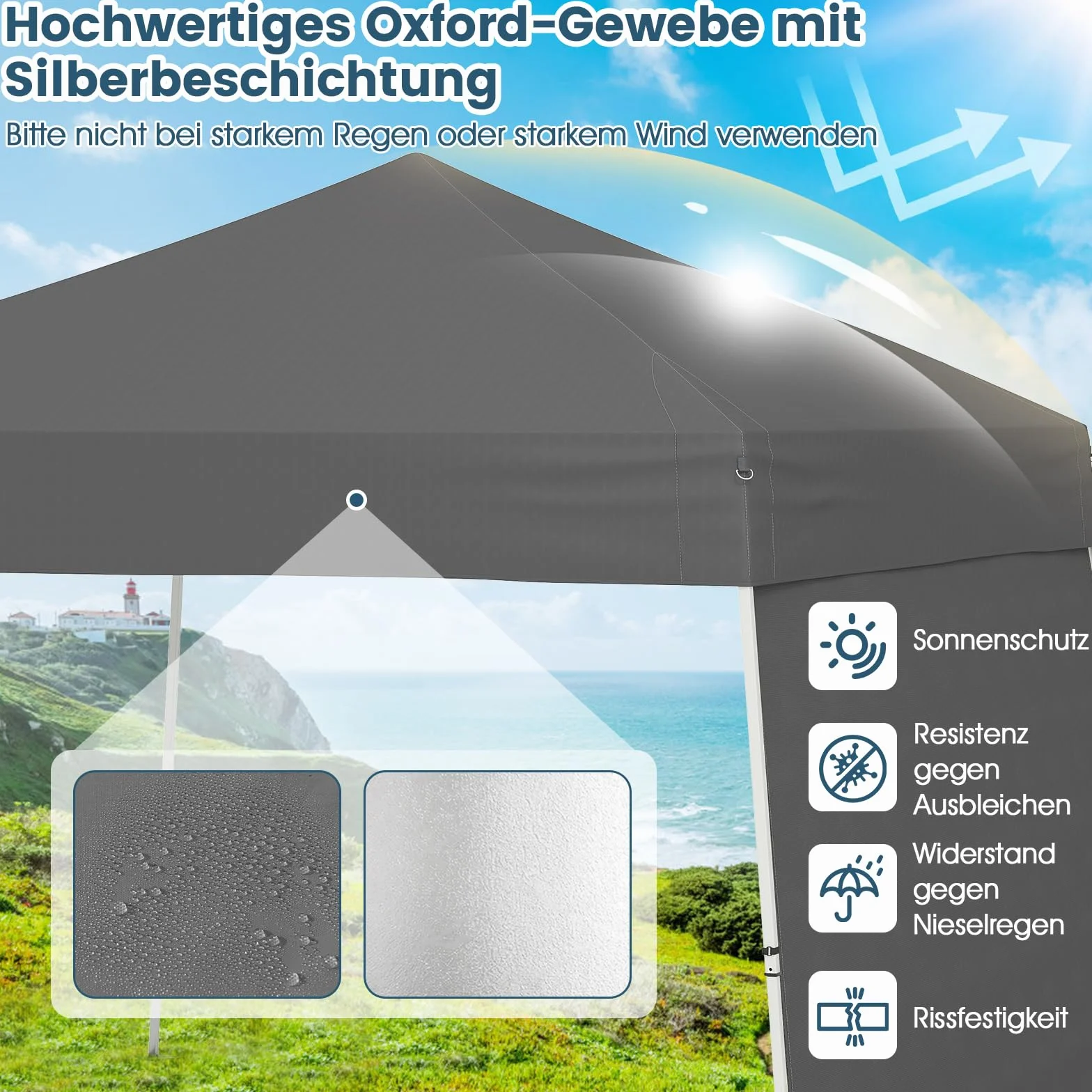 COSTWAY Pawilon pop-up 3x4 m, 2 wymiennych bocznych części, ochrona UV 50+, regulacja wysokości, namiot ogrodowy/imprezowy, 8 śledzi