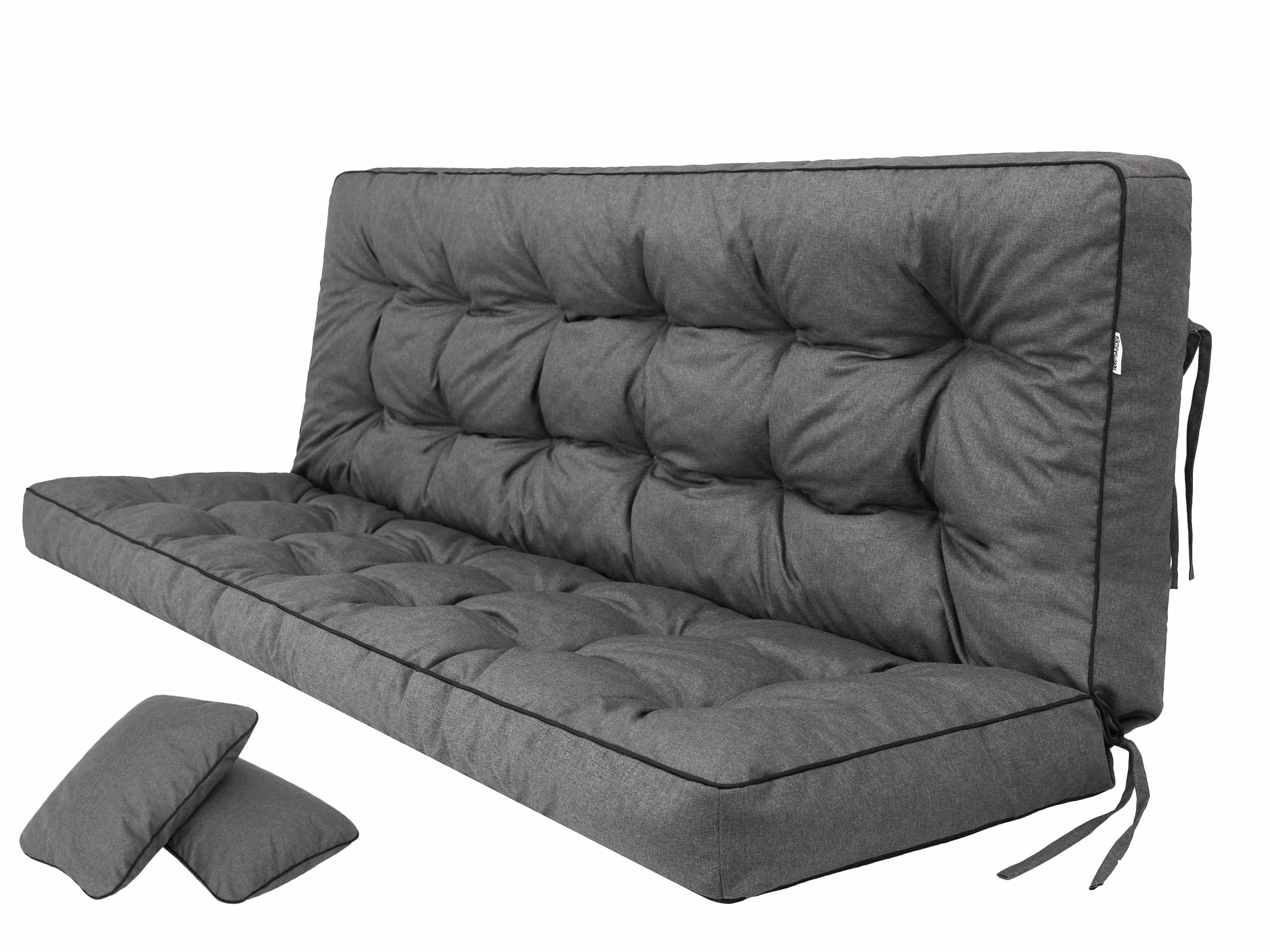 PillowPrim Nakładka na siedzisko na huśtawkę ogrodową 180 cm grafitowa