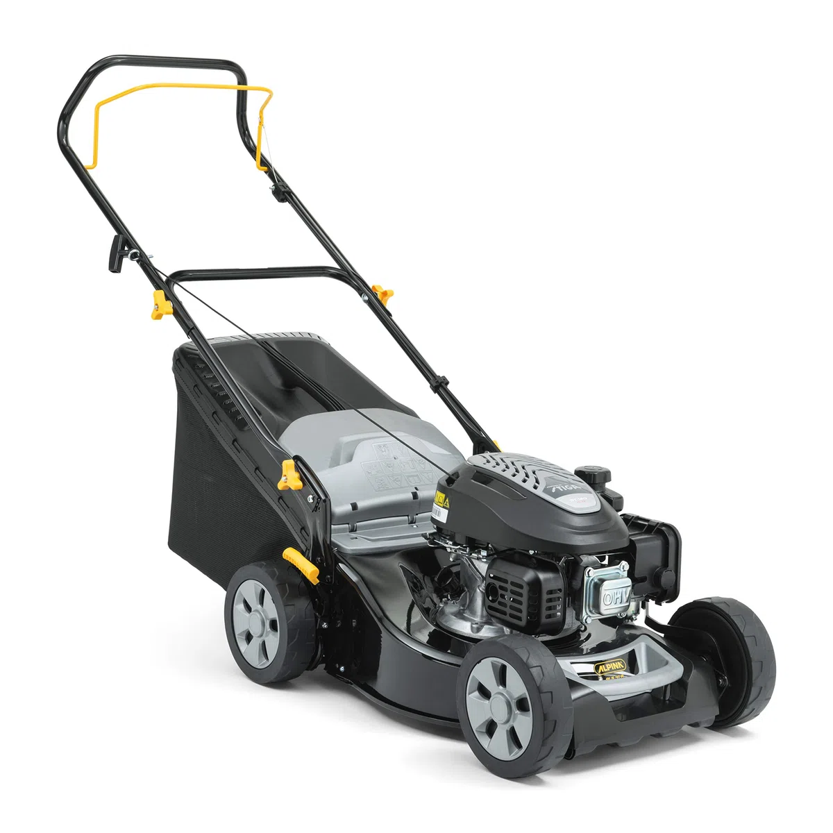 Alpina Kosiarka spalinowa AL5 41 A, szerokość cięcia 41 cm, silnik 123 ccm (1900 W), do 1000 m², worek zbierający 60 l, wysokość cięcia regulowana w 6 pozycjach