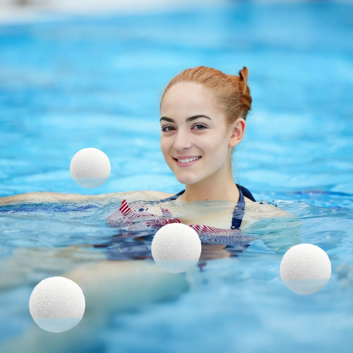 4 sztuki gąbki pochłaniającej olej, pianka pochłaniająca olej, kulki filtrujące do basenu, jacuzzi, spa