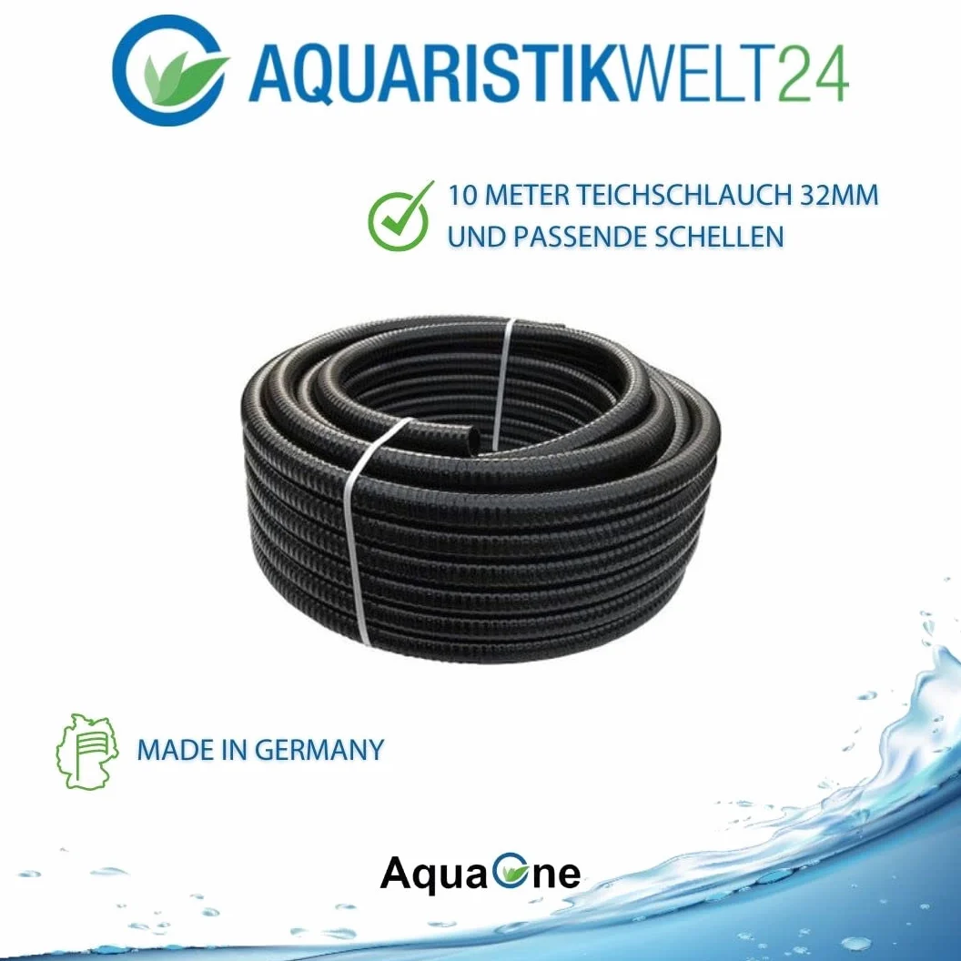 AquaOne Zestaw filtrów do oczka wodnego z pompą do stawu, instalacja filtrująca CPA-75000 do oczka wodnego do 100 000 litrów I kompletny zestaw z regulowaną lampą UV Eco Pompa 37-180 Watt Skimmer wąż do stawu nr 67