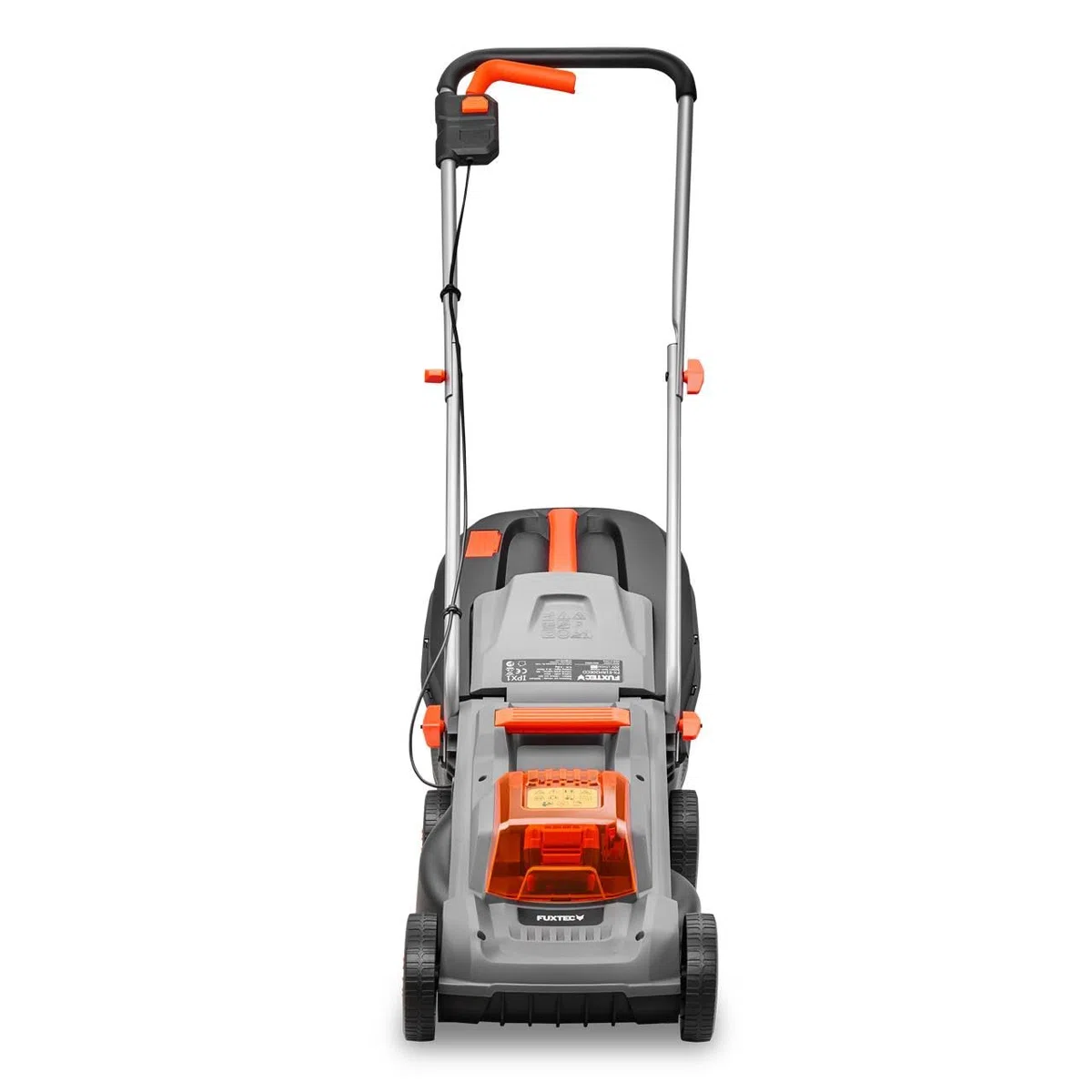 FUXTEC 20V Akumulatorowy zestaw ogrodowy FX-E1RM20ECO & FX-E1RT20 – kosiarka 30 cm, podkaszarka 25 cm, 2x2Ah akumulator + ladowarka, kosz 30 l