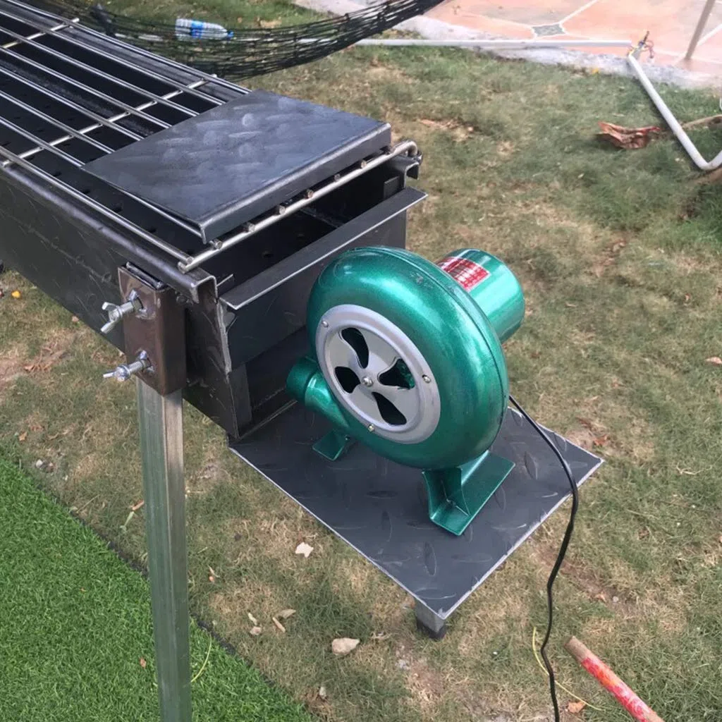 Dmuchawa do grilla Coal Forge Dmuchawa elektryczna o zmiennej prędkości - do grilla, wentylator kominkowy, turkusowy, regulator 100 W +