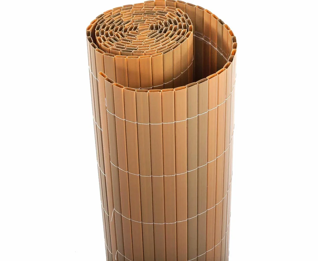 Osłona balkonowa Sylt2 90 x 300 cm teak mata maskująca przed wzrokiem słońcem wiatrem