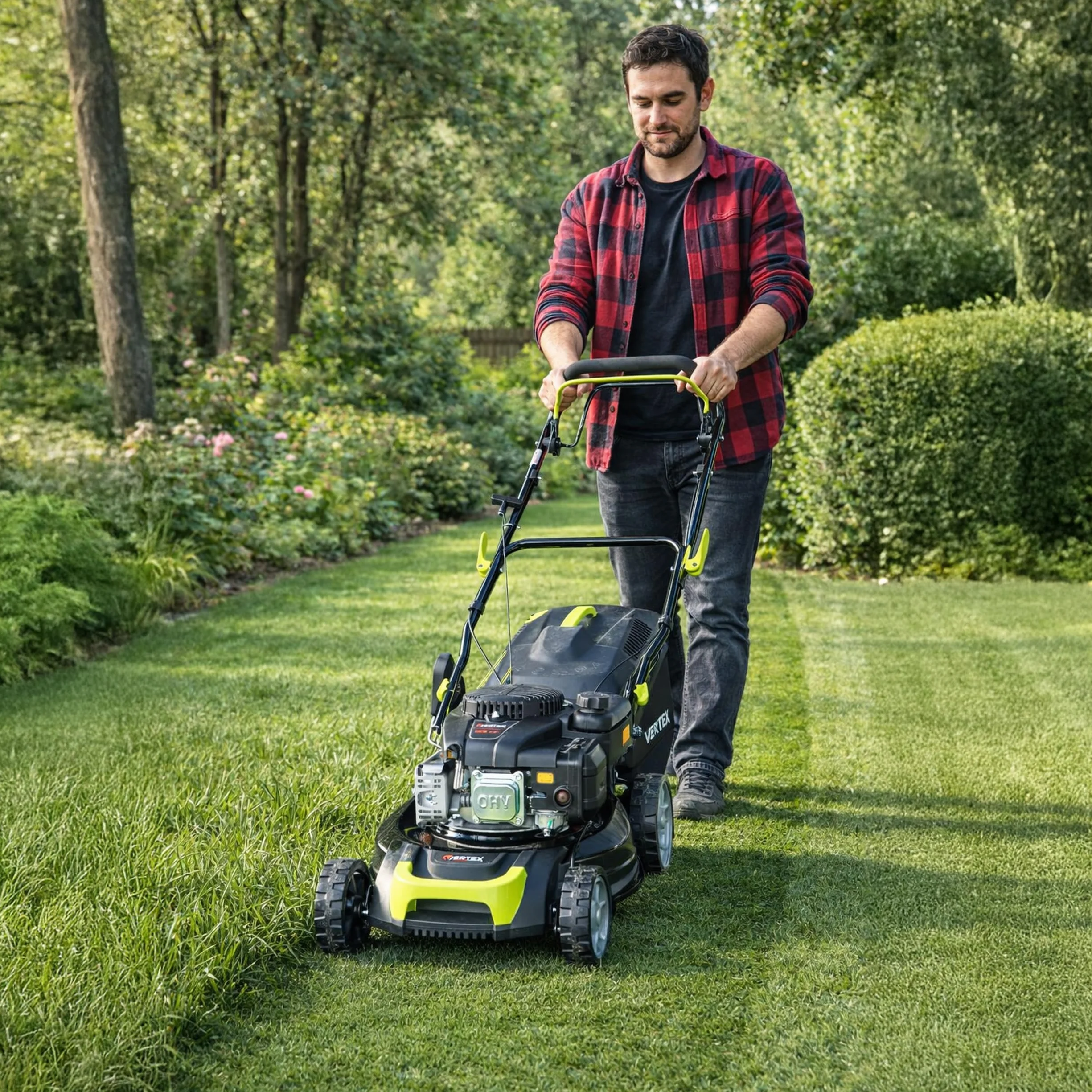 Kosiarka Spalinowa Loncin 2,4 kW 406 mm Szerokość Robocza 8 Poziomów Koszenia
