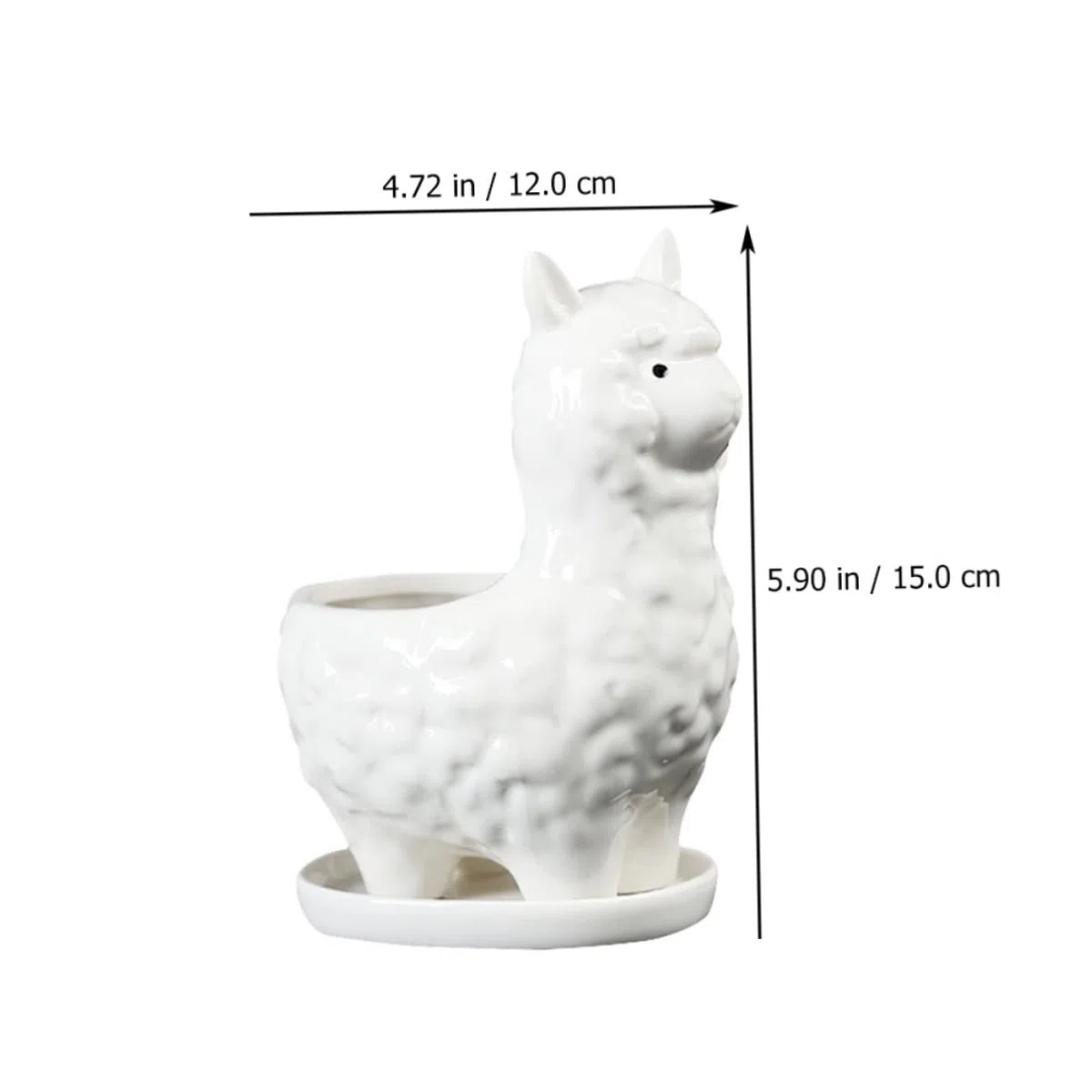 2kawałki Ceramiczny Kwiatowy Doniczek z Alpaka Uroczy Do Sukulentów Bonsai Dekoracja Biurka Idealny Do Domu i Ogrodu