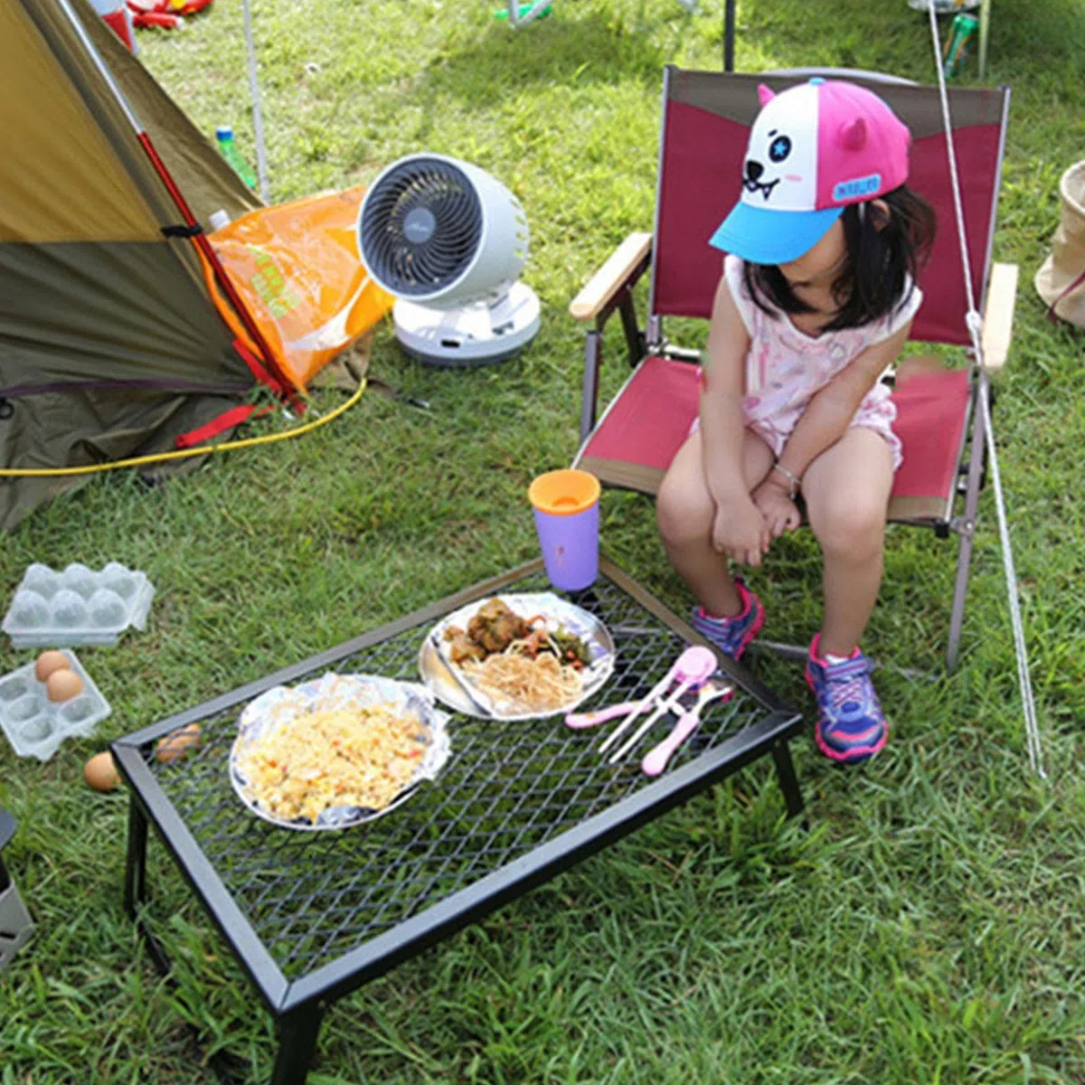 Ruszt Płytowy do Grillowania przy Ognisku Stabilny i Wytrzymały | Kratka na Ognisko na Kemping do Ogrodu Tarasu Balkonu Grillowania na Kempingu
