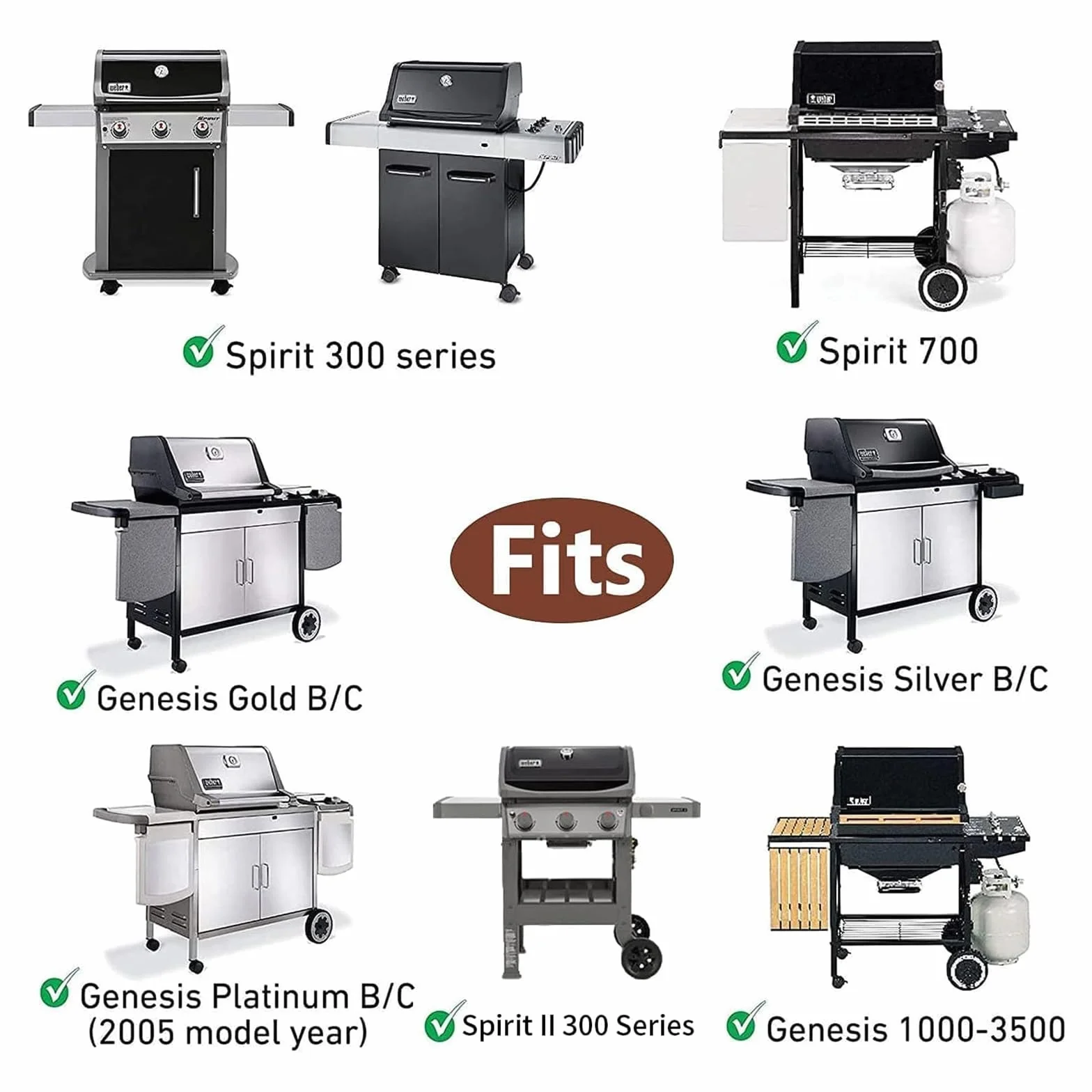 Weber GFTIME 7638 ruszt do grillowania 44,5 cm żeliwne części zamienne do Spirit E310 E320 S310