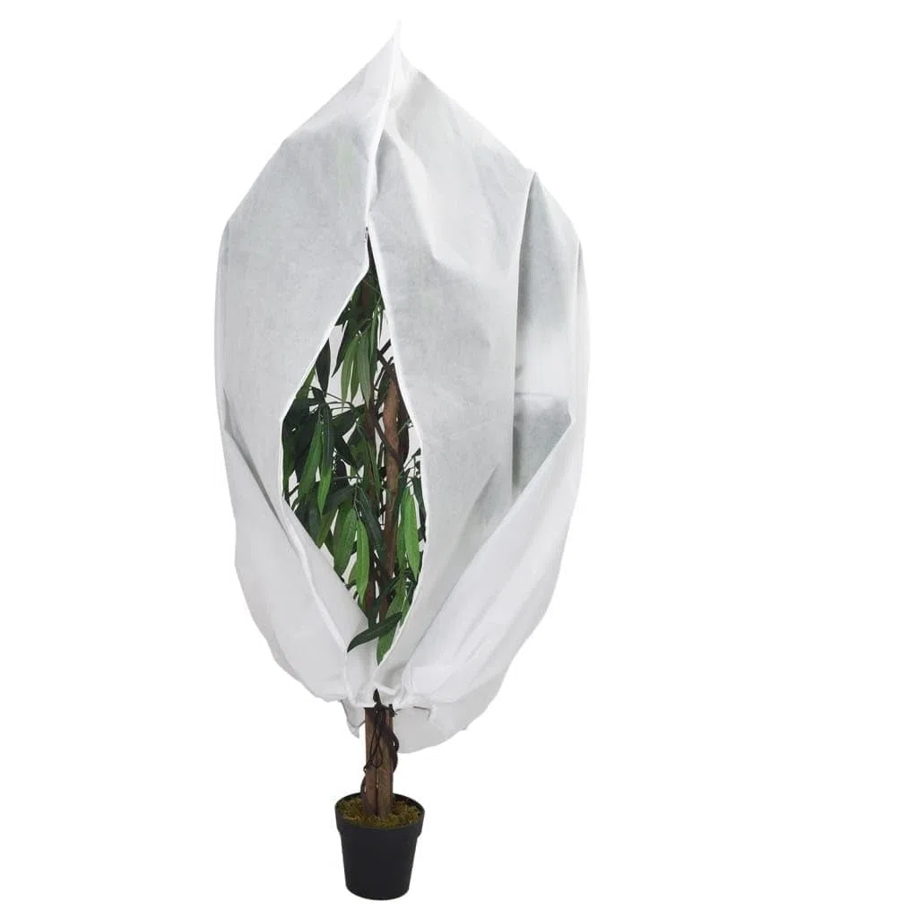Włóknina zimowa z zamkiem błyskawicznym, 2 sztuki, 70 g/m², 2,36 x 2 m, ochrona roślin do ogrodu, rabatek, balkonu i szklarni, ze sznurkiem do ochrony przed mrozem i pielęgnacji roślin