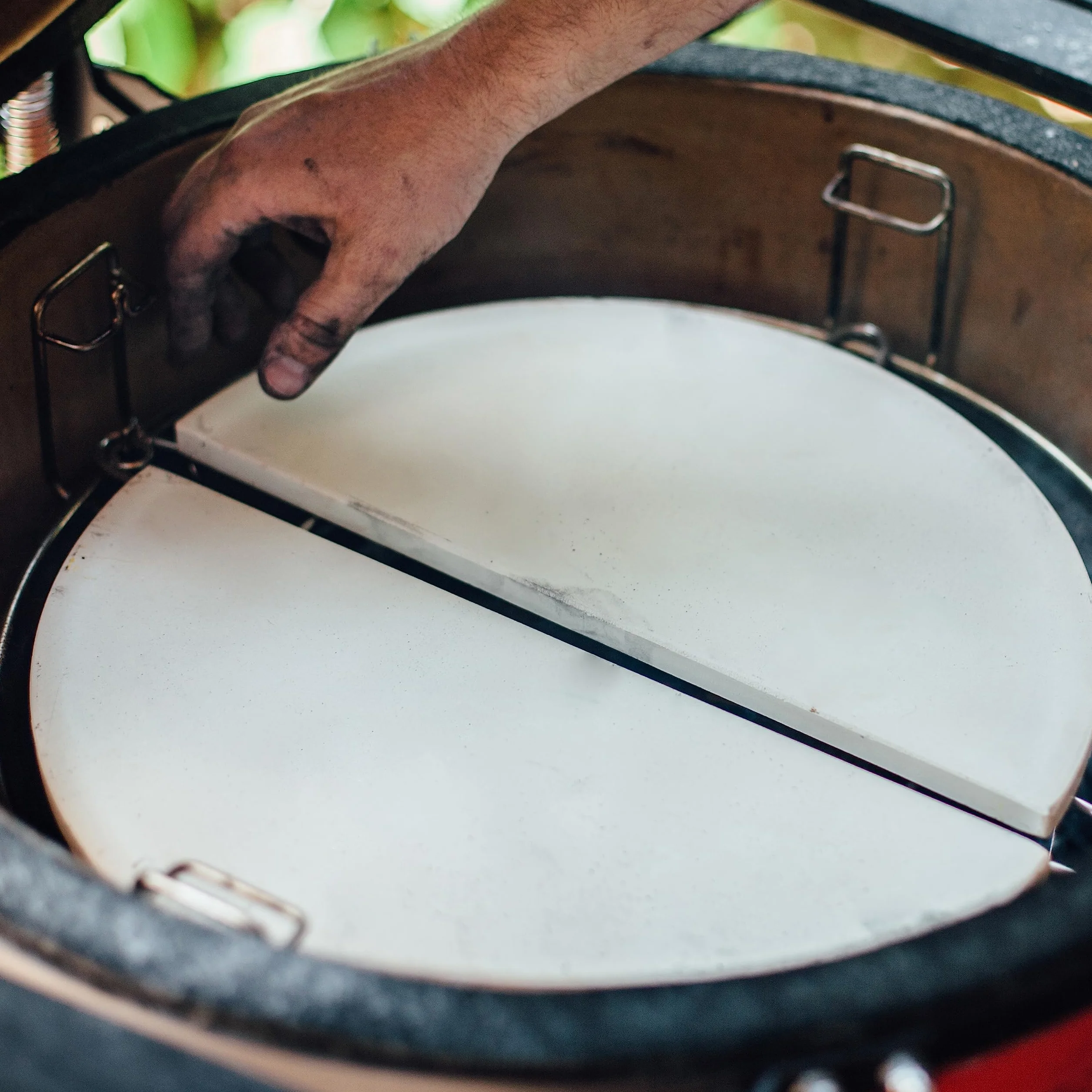 Kamado Joe Deflektor ciepła półokrągły Big Joe zestaw 2 sztuki