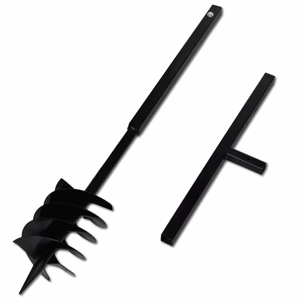 vidaXL Świder glebowy z uchwytem i rurą przedłużającą 9 m 180 mm, stal