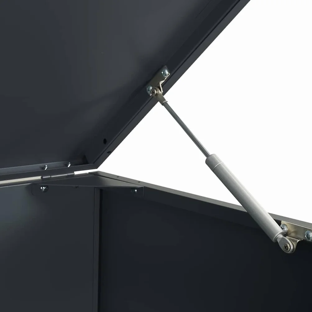 vidaXL Obudowa na 3 kosze na śmieci, antracytowa, 207x79x117 cm, zabudowy koszy na śmieci, obudowa koszy na śmieci, zabudowa kosza na śmieci