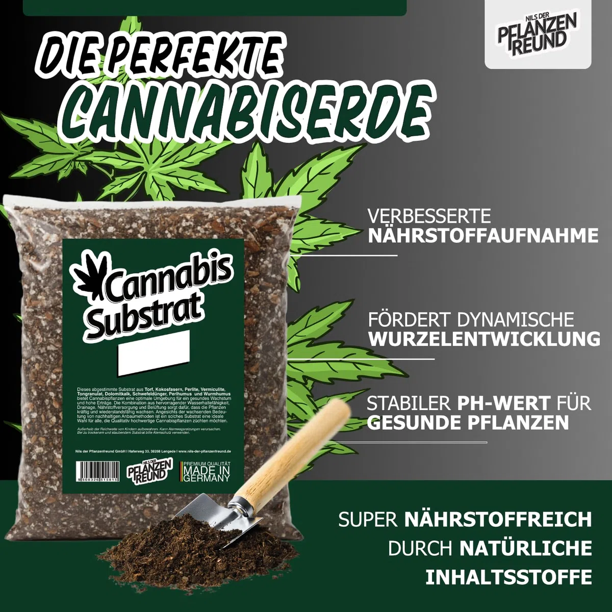 Ziemia do konopi (100 L) – podłoże do uprawy konopi, ziemia do cannabis indoor i outdoor, bogata w składniki odżywcze
