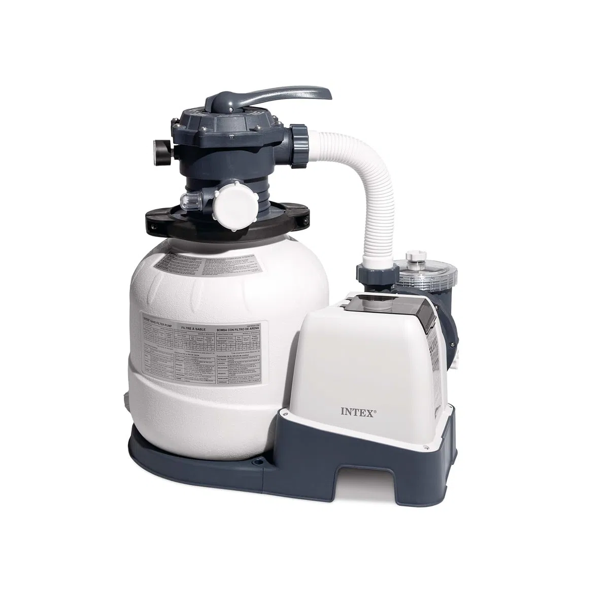 Intex SX2100 Plus pompa filtrująca piaskowa (220-240 V) 26656 (szybkość przepływu przepływu: 7,9 m³/HR)