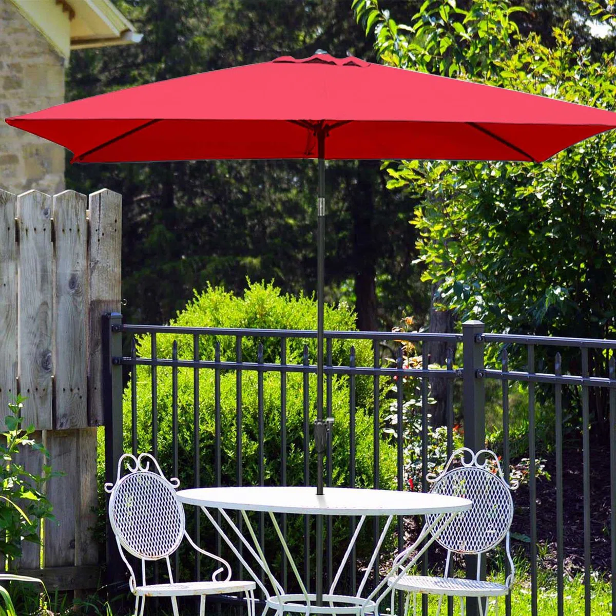 Parasol ogrodowy,Duży parasol ogrodowy, odkryty parasol stołowy do basenu z odpornym na przechylanie i korbę, chroniony przed promieniowaniem UV do trawnika ogrodowego na podwórku