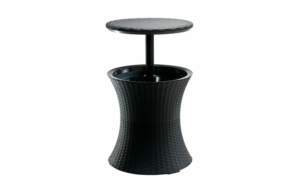 Keter Pacific Rattan Style Outdoor Cool Bar Ice Cooler Stół Meble ogrodowe - Antracyt