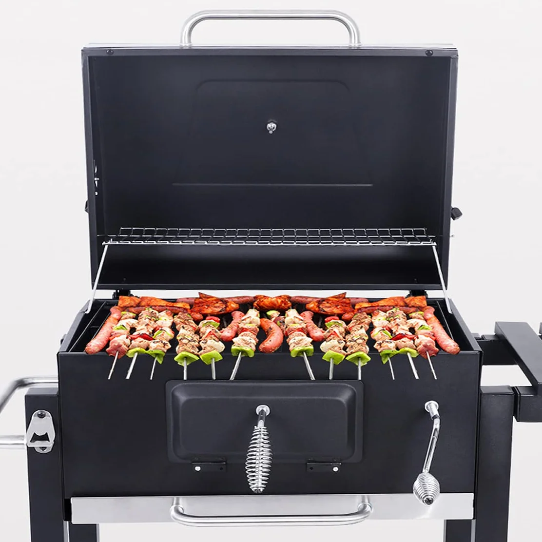 FP-TECH - Grill na węgiel drzewny z węglem drzewnym GRILL z regulowaną, 115 x 66 x 106 cm
