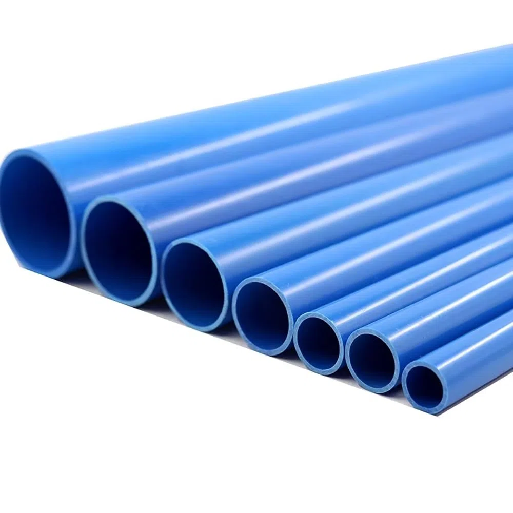Zestaw 2 niebieskich rur PCV – długość 50 cm, średnica zewnętrzna 20–75 mm do systemów nawadniających, hydroponiki i akwariów(50x2.4mm)