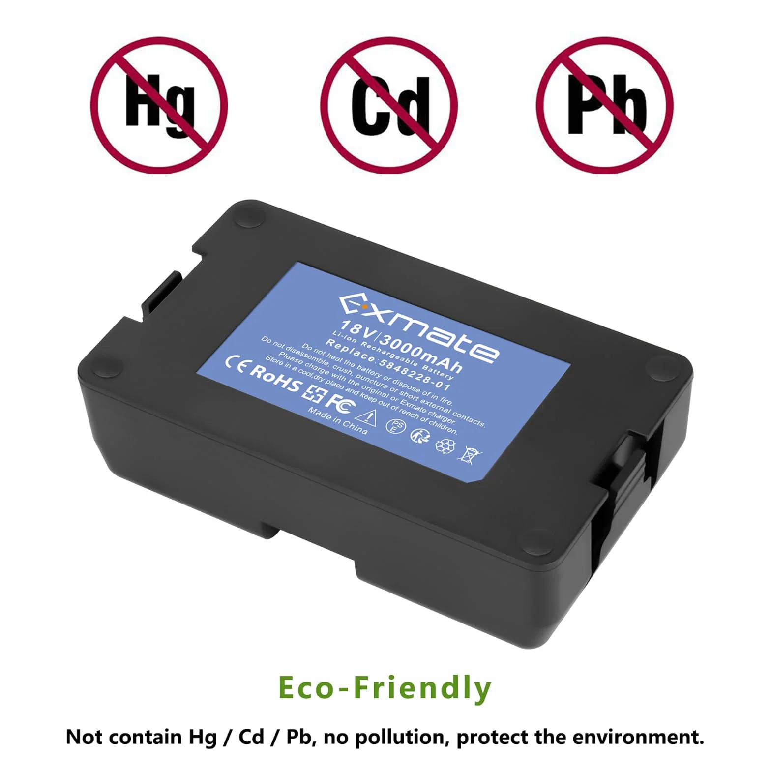 Exmate 18 V 3000 mAh akumulator zamienny do Husqvarna Automower 115H 2020, Husqvarna Automower 305 2020, Automower 310 2020, Automower 315, Automower 315X Limited 2020, Sileno City，Sileno Life