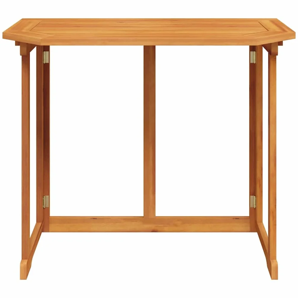 vidaXL Stół bistro z litego drewna akacjowego, trwały i odporny na warunki atmosferyczne, praktyczna składana konstrukcja, łatwy montaż, 90 x 50 x 75 cm